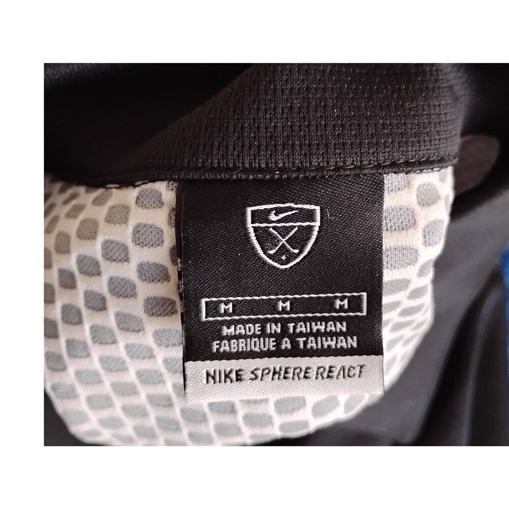 Men's Nike Sphere React Black Polo Shirt Size Medium - Picture 6 of 6